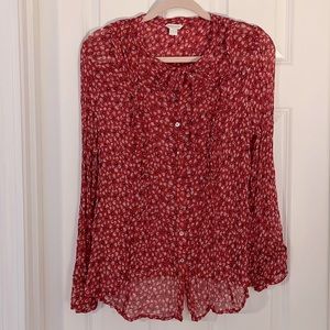 Red Flowered Blouse